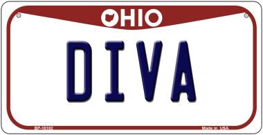 Diva Ohio Novelty Metal Bicycle Plate BP-10102