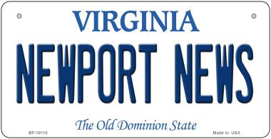 Newport News Virginia Novelty Metal Bicycle Plate BP-10110