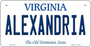 Alexandria Virginia Novelty Metal Bicycle Plate