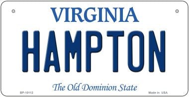 Hampton Virginia Novelty Metal Bicycle Plate BP-10112