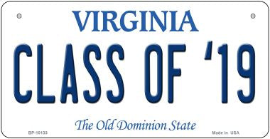 Class of '19 Virginia Novelty Metal Bicycle Plate BP-10133