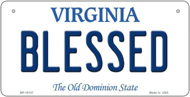 Blessed Virginia Novelty Metal Bicycle Plate 