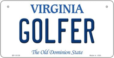 Golfer Virginia Novelty Metal Bicycle Plate BP-10138