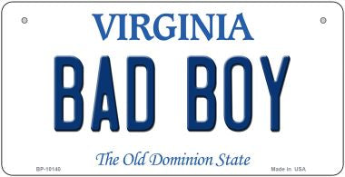 Bad Boy Virginia Novelty Metal Bicycle Plate 