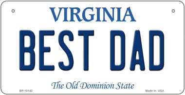 Best Dad Virginia Novelty Metal Bicycle Plate