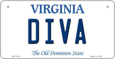 Diva Virginia Novelty Metal Bicycle Plate BP-10144