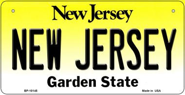 New Jersey Novelty Metal Bicycle Plate BP-10145