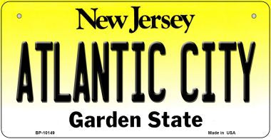 Atlantic City New Jersey Novelty Metal Bicycle Plate 