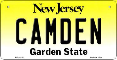 Camden New Jersey Novelty Metal Bicycle Plate 