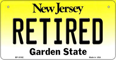 Retired New Jersey Novelty Metal Bicycle Plate BP-10162