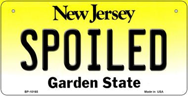Spoiled New Jersey Novelty Metal Bicycle Plate BP-10165