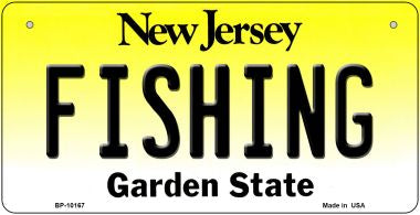 Fishing New Jersey Novelty Metal Bicycle Plate BP-10167