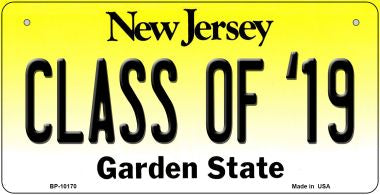 Class of '19 New Jersey Novelty Metal Bicycle Plate BP-10170