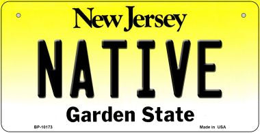 Native New Jersey Novelty Metal Bicycle Plate BP-10173