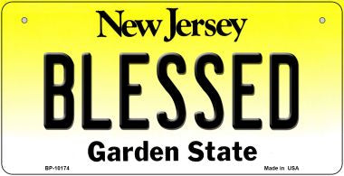 Blessed New Jersey Novelty Metal Bicycle Plate 