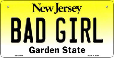 Bad Girl New Jersey Novelty Metal Bicycle Plate
