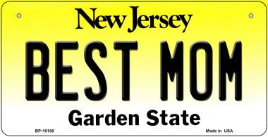 Best Mom New Jersey Novelty Metal Bicycle Plate 