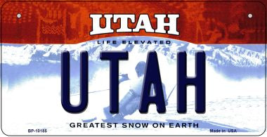 Utah Novelty Metal Bicycle Plate BP-10185