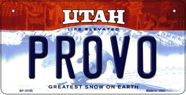 Provo Utah Novelty Metal Bicycle Plate BP-10188