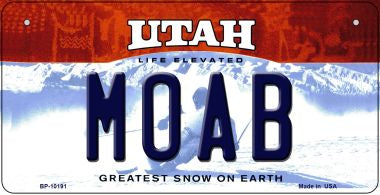 Moab Utah Novelty Metal Bicycle Plate BP-10191