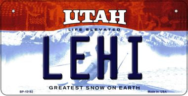 Lehi Utah Novelty Metal Bicycle Plate BP-10192
