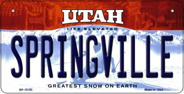 Springville Utah Novelty Metal Bicycle Plate BP-10193