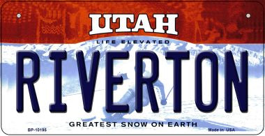 Riverton Utah Novelty Metal Bicycle Plate BP-10195