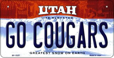 Go Cougars Utah Novelty Metal Bicycle Plate BP-10201