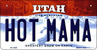 Hot Mama Utah Novelty Metal Bicycle Plate BP-10208