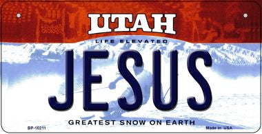 Jesus Utah Novelty Metal Bicycle Plate BP-10211