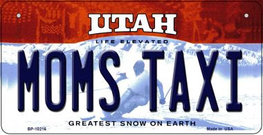 Moms Taxi Utah Novelty Metal Bicycle Plate BP-10216
