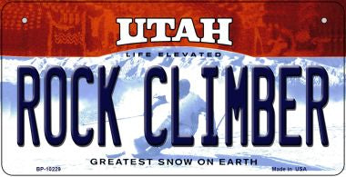 Rock Climbing Utah Novelty Metal Bicycle Plate BP-10229