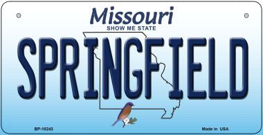 Springfield Missouri Novelty Metal Bicycle Plate BP-10243