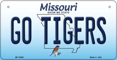 Go Tigers Missouri Novelty Metal Bicycle Plate BP-10252