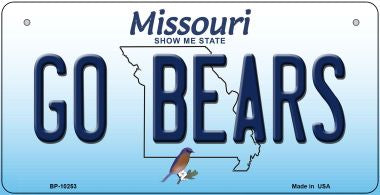 Go Bears Missouri Novelty Metal Bicycle Plate BP-10253