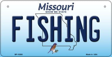 Fishing Missouri Novelty Metal Bicycle Plate BP-10263