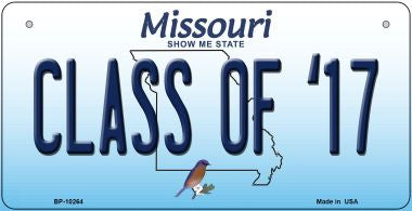 Class of '17 Missouri Novelty Metal Bicycle Plate BP-10264