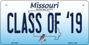 Class of '19 Missouri Novelty Metal Bicycle Plate BP-10266