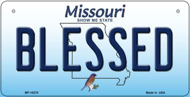 Blessed Missouri Novelty Metal Bicycle Plate 