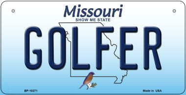 Golfer Missouri Novelty Metal Bicycle Plate BP-10271