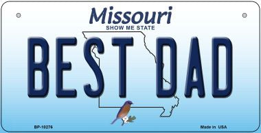 Best Dad Missouri Novelty Metal Bicycle Plate 