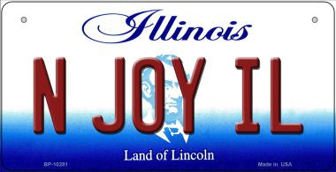 N Joy IL Illinois Novelty Metal Bicycle Plate BP-10281