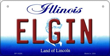 Elgin Illinois Novelty Metal Bicycle Plate BP-10285