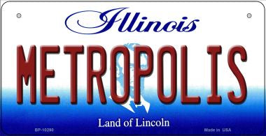 Metropolis Illinois Novelty Metal Bicycle Plate BP-10290