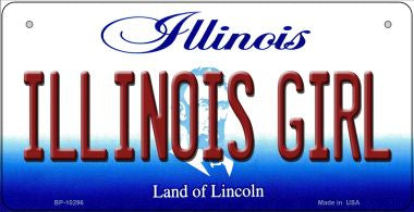Illinois Girl Novelty Metal Bicycle Plate BP-10296
