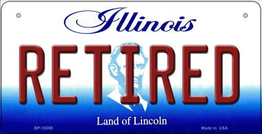 Retired Illinois Novelty Metal Bicycle Plate BP-10300