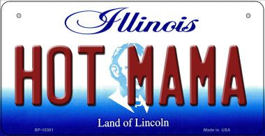 Hot Mama Illinois Novelty Metal Bicycle Plate BP-10301
