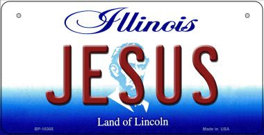 Jesus Illinois Novelty Metal Bicycle Plate BP-10305