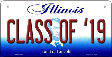 Class Of '19 Illinois Novelty Metal Bicycle Plate BP-10309