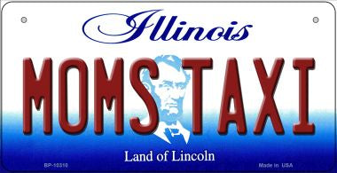 Moms Taxi Illinois Novelty Metal Bicycle Plate BP-10310